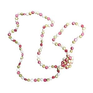 50" Knotted Multicolor Freshwater Pearl Necklace – 8-9mm Baroque Continuous